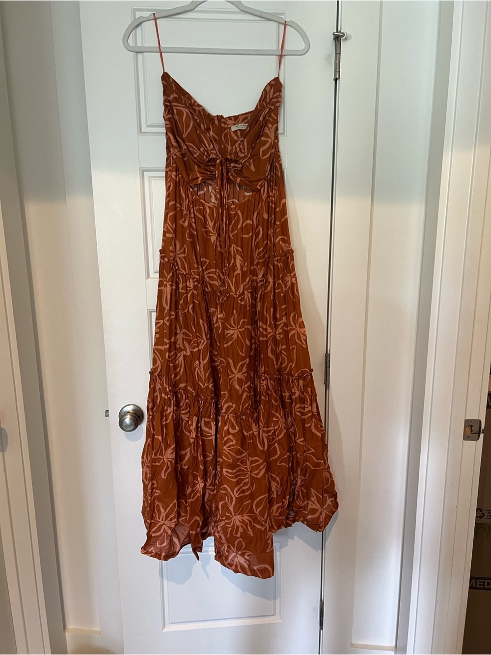 bec + bridge Rust-Brown Floral Print Maxi Dress